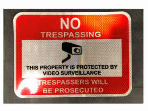 No Trespassing Decal