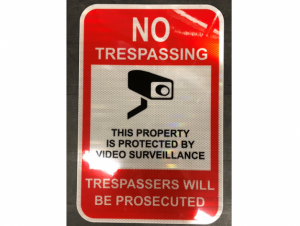 No Trespassing Metal Reflective Sign